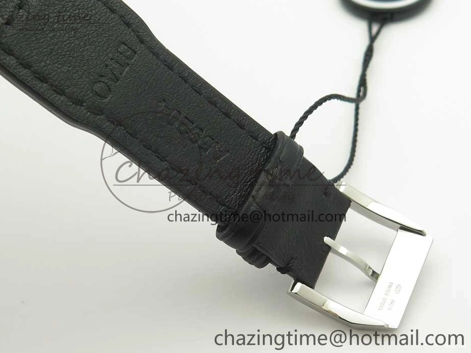 MIROTIME 0712 Pilot Chrono 377725 SS ZF 1:1 Best Edition White Dial on Black Leather Strap A Soft 7183